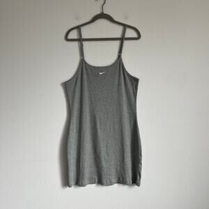 Nike Gray Sportswear Essential Ribbed Women's Dress XL 90's "Off-Duty Athlete"